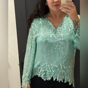 Vintage Swee Lo sequin top